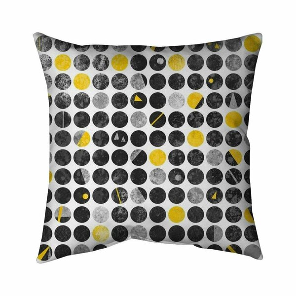 Fondo 20 x 20 in. Grunge Circles-Double Sided Print Indoor Pillow FO2794621